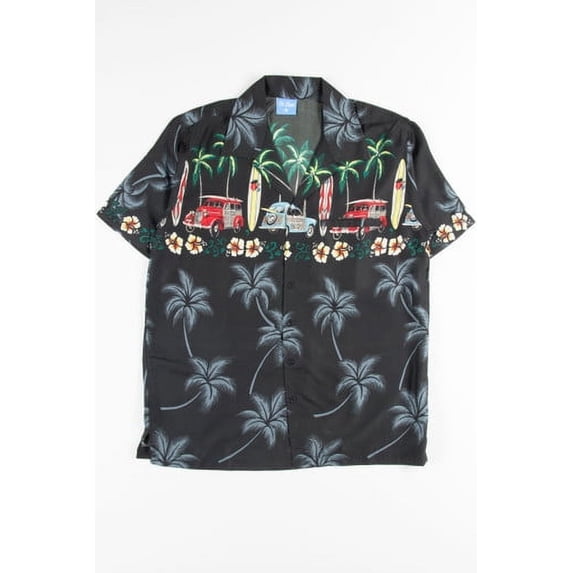 Ragstock Black Surfer Life Hawaiian Shirt