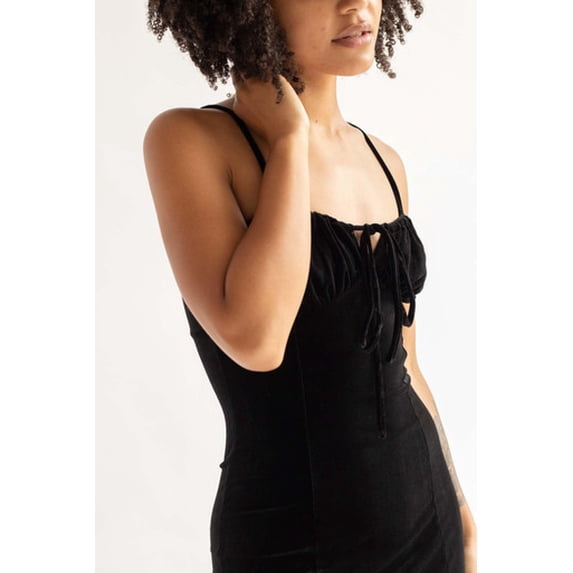 Ragstock Black Velvet Milkmaid Dress
