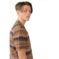 thumbnail image 1 of Blanket Stitch Button Up Shirt - Short Sleeve, Boho Print, Casual Wear, 1 of 4
