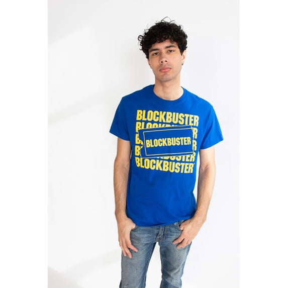 Blockbuster Graphic Tee - Blue Retro Movie Logo T-Shirt