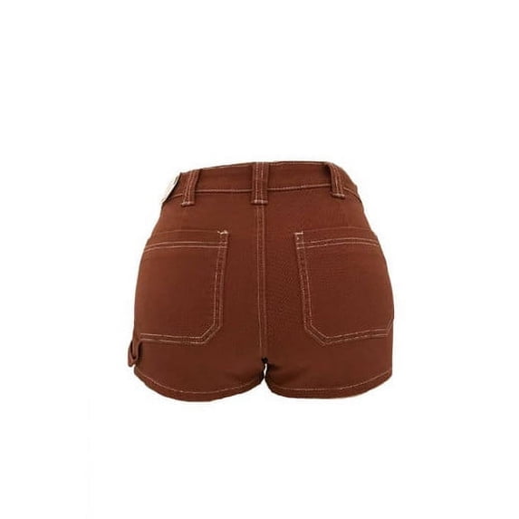 Brown Carpenter Shorts - Women's Work Wear, Durable Utility Shorts
