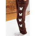 thumbnail image 1 of Butterfly Sherpa Joggers - Cozy Fleece Pants with Butterfly Patches, 1 of 4