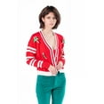 thumbnail image 1 of Candy Cane Cardigan - Festive Red Christmas Sweater, 1 of 4