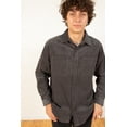 thumbnail image 1 of Charcoal Corduroy Button Down Shirt - Long Sleeve, Casual Fit, 1 of 4