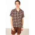 thumbnail image 1 of Cookie Cutter Button Up Shirt - Retro Pattern, Short Sleeve, Casual, 1 of 4
