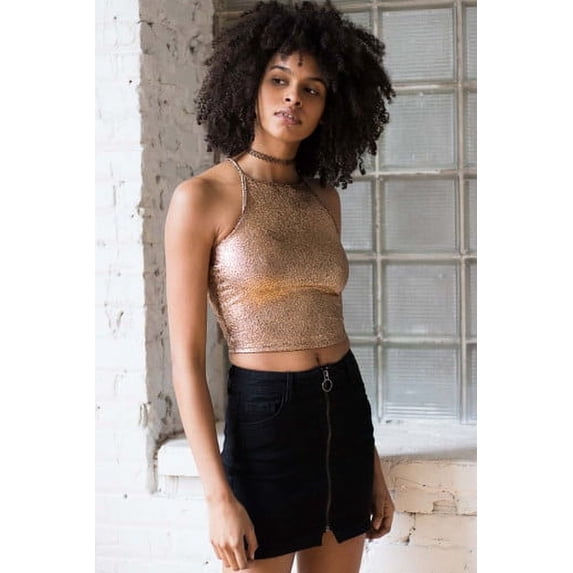 Ragstock Cracked Copper Metallic Cami