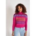 thumbnail image 1 of Ragstock Fuchsia Fair Isle Turtleneck Sweater, 1 of 4