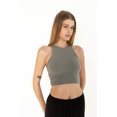 thumbnail image 1 of Ragstock Gray Ribbed Crew Tank, 1 of 4