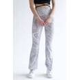 thumbnail image 1 of Grey Marble Print Bell Bottoms - High Waist Flared Pants, 1 of 4