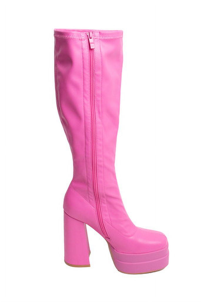 Ragstock Hot Pink Chunky GoGo Boots Walmart