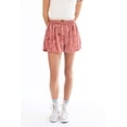 thumbnail image 1 of Ragstock Marsala Crushed Velvet Shorts, 1 of 4