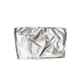 thumbnail image 1 of Metallic Silver Tube Top - Shiny Strapless Bandeau Crop Top, 1 of 2