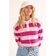 thumbnail image 1 of Ragstock Pink Striped Cropped Rugby Polo, 1 of 4
