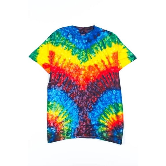 Rainbow Pattern Tie Dye Shirt - Unisex Colorful Casual Tee