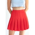 thumbnail image 1 of Ragstock Red Stretch Pleated Skirt, 1 of 4