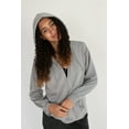 thumbnail image 1 of Stone Wash Oversized Zip Up Hoodie - Casual Grey Full-Zip Jacket, 1 of 4