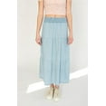 thumbnail image 1 of Ragstock Tiered Chambray Maxi Skirt, 1 of 4