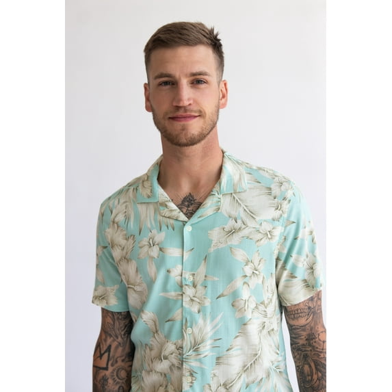 Ragstock Tropical Mint Button Up Shirt