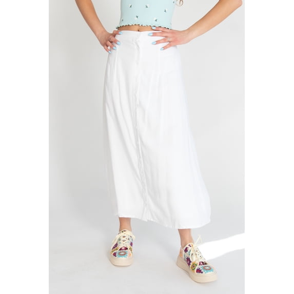 Ragstock White Button Front Maxi Skirt