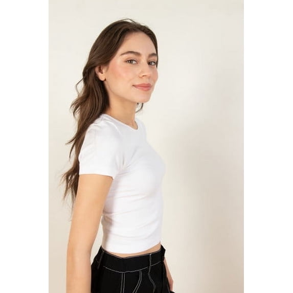 Ragstock White Seamless Crew Neck Shirt