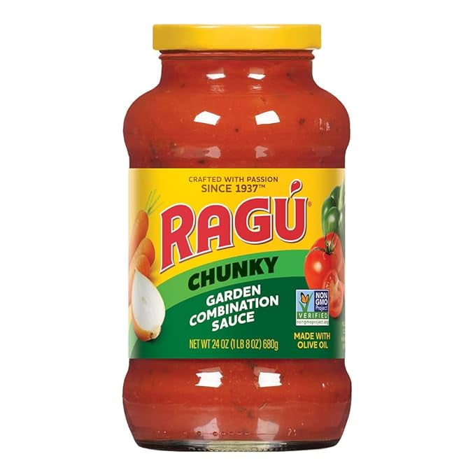 Ragu Chunky Garden Combination Pasta Sauce, 24 OZ
