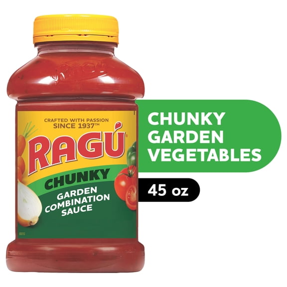 RAGU Chunky Garden Combination Vegetable Pasta Sauce, 45 oz