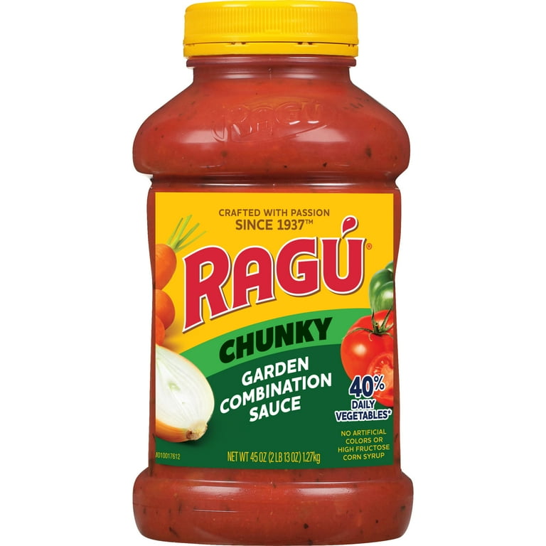 RAGÚ, Chunky Garden Combination Pasta Sauce, 45 oz, Hearty