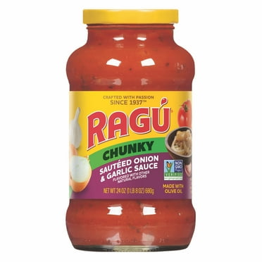 Ragu Chunky Sauteed Onion and Garlic Pasta Sauce with Diced Tomatoes, 24 oz