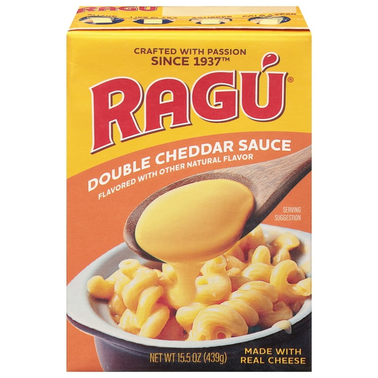 Ragu Double Cheddar Sauce, Made with Real Cheese, 15.5 oz Tetra Pack