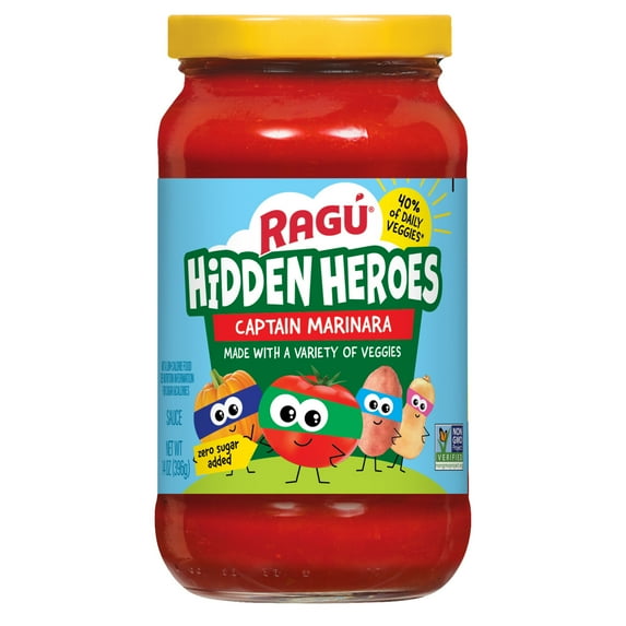 Ragu Hidden Heroes Pasta Sauce for Kids, Captain Marinara, 14 oz