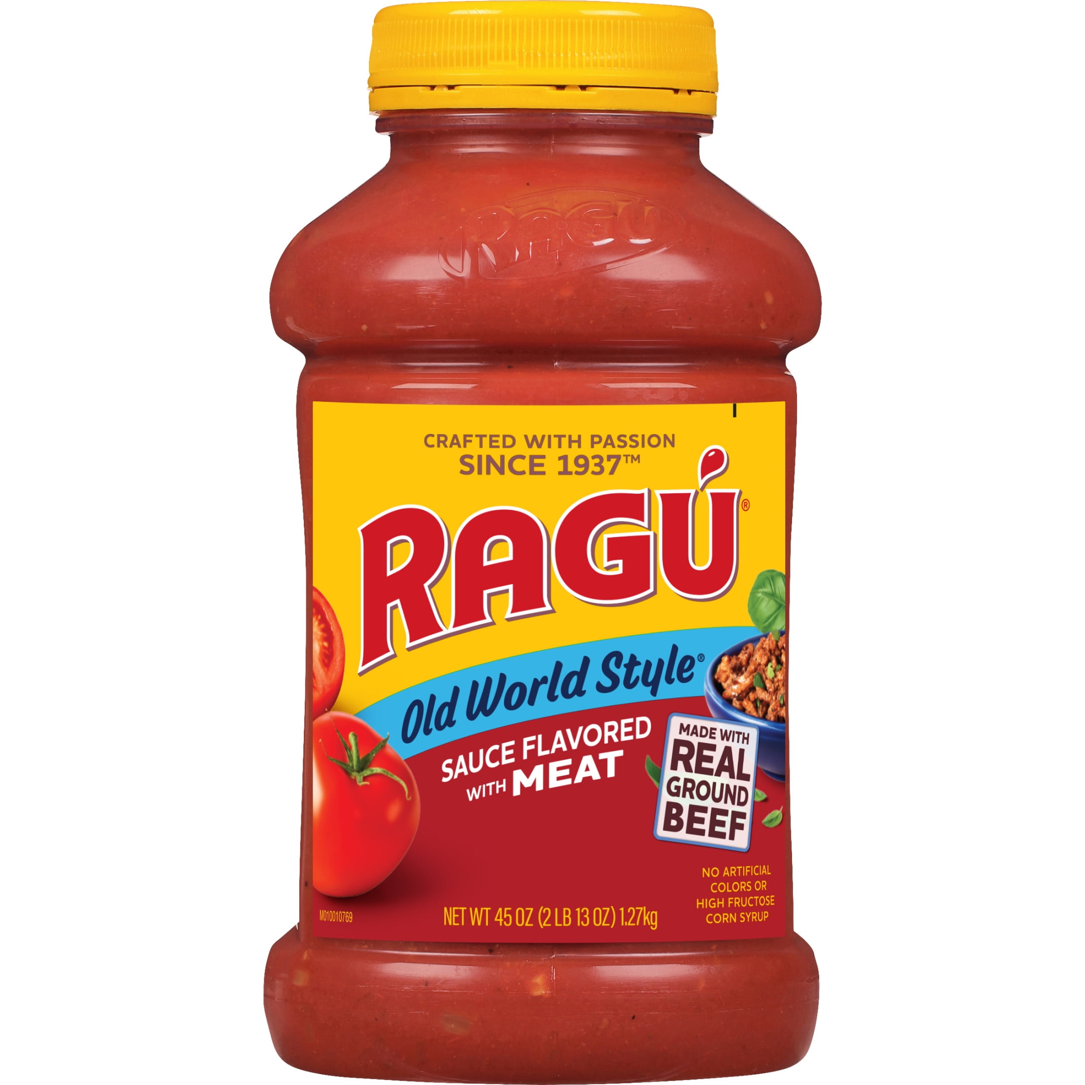 Ragu Old World Style Pasta Sauce Flavored with Meat, 45 oz