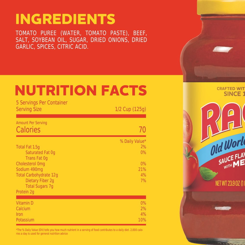 Ragu Old World Style Sauce Flavored With Meat