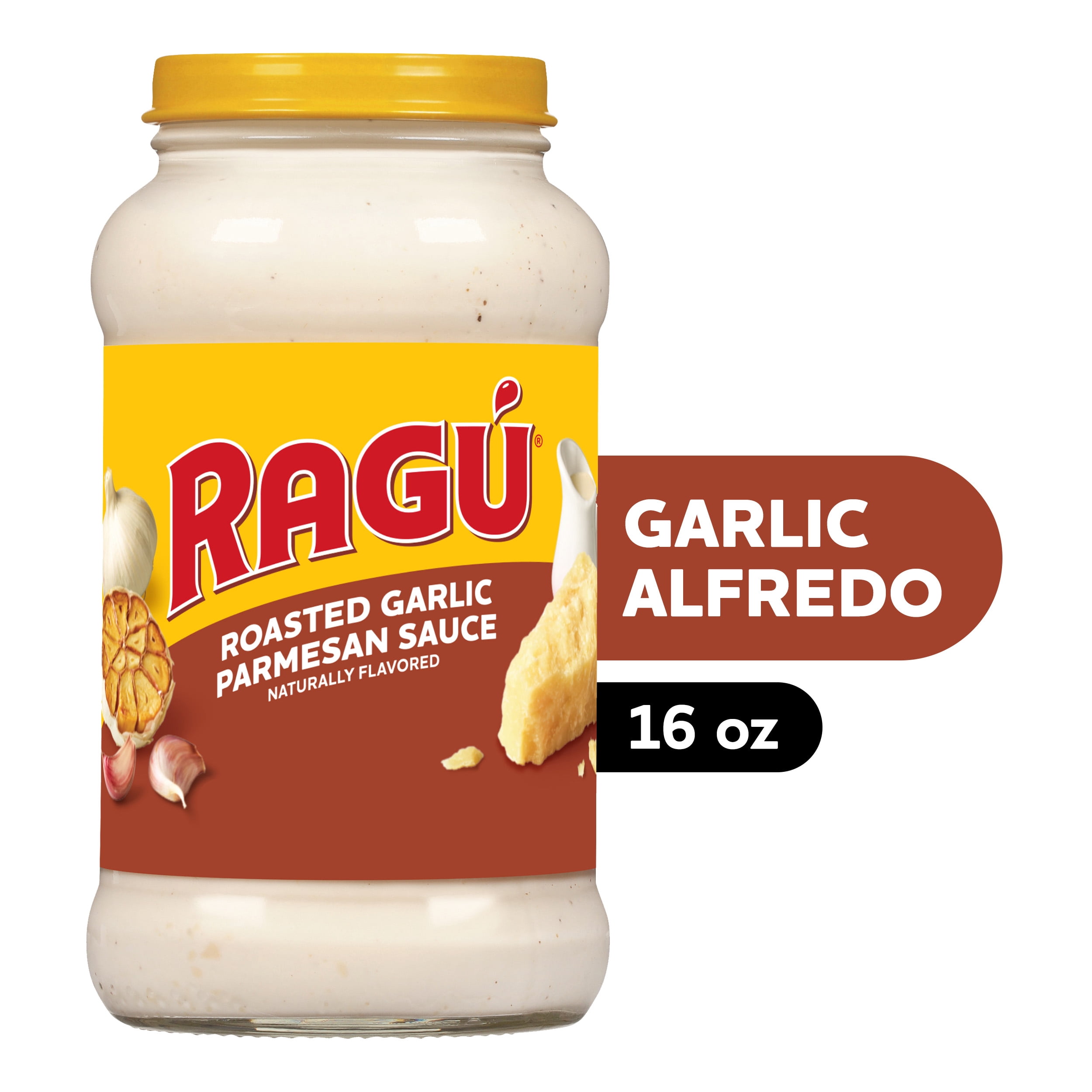 RAGU Roasted Garlic Parmesan Alfredo Sauce, 16 oz, White Pasta Sauce