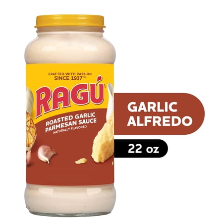 RAGU Roasted Garlic Parmesan Alfredo White Pasta Sauce, 22 oz