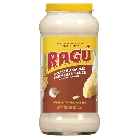 Ragu Roasted Garlic Alfredo Sauce, Made with Real Cheese, 22 oz
