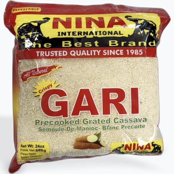 Rahama - Gari Precooked Grated Cassava All Natural Crispy Resealable, 24oz