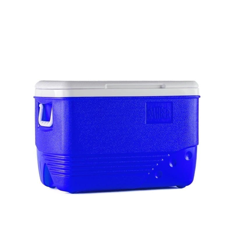 Rahber 31.7 Qt Ice Cooler Insulated Ice Chest Box, Hard Sided Portable with Retractable Handle Blue