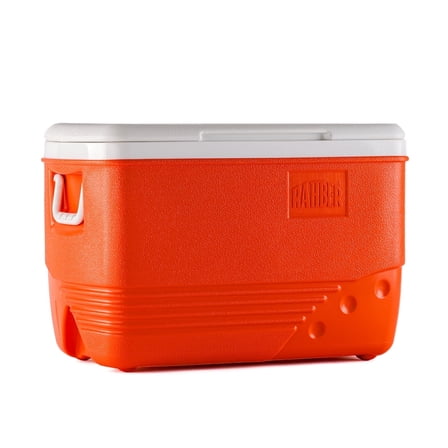 Rahber 31.7 Qt Ice Cooler Insulated Ice Chest Box, Hard Sided Portable with Retractable Handle