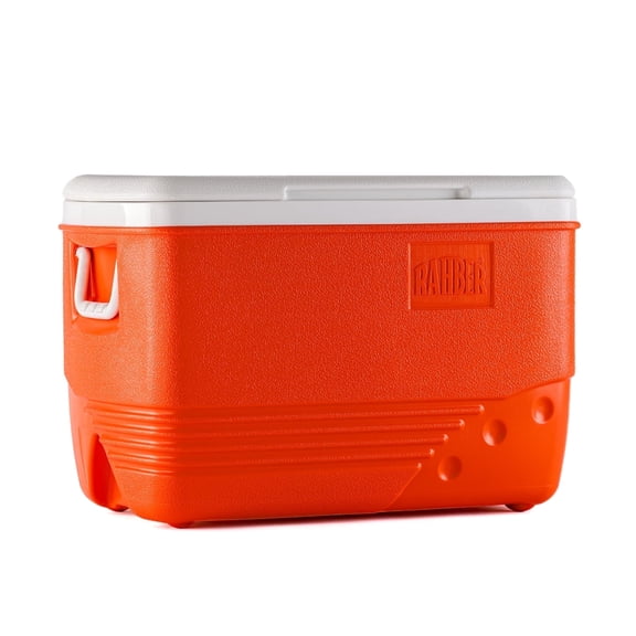 Rahber 31.7 Qt Ice Cooler Insulated Ice Chest Box, Hard Sided Portable with Retractable Handle
