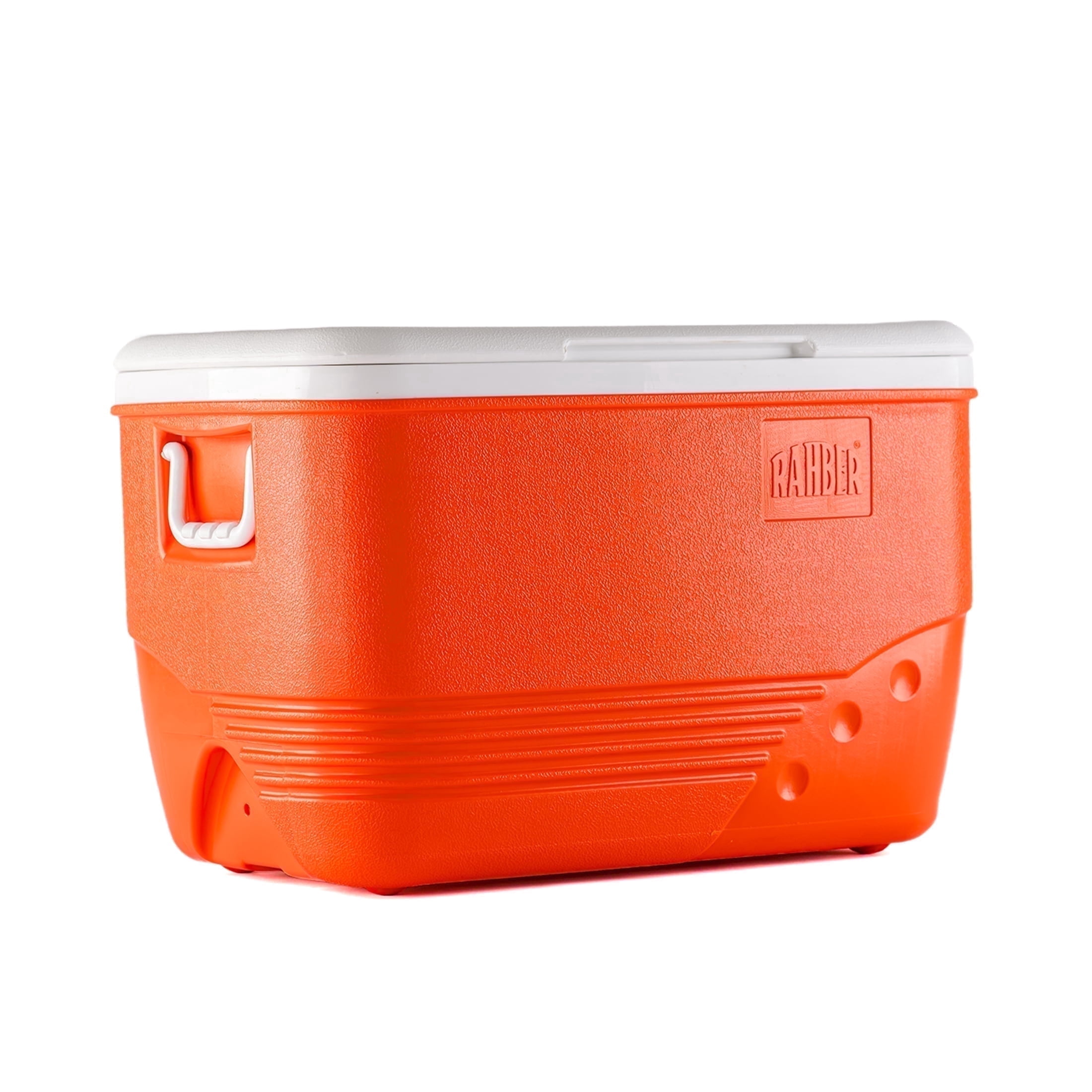 Rahber 44.4 Qt Ice Cooler Insulated Ice Chest Box, Hard Sided Portable with Retractable Handle