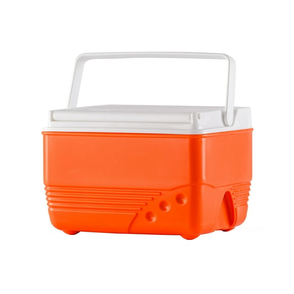 Rahber 5.75 Qt Hard Sided Small Ice Chest Cooler with Retractable Handle