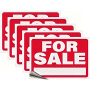Raheem 5-Pack 'For Sale' Stickers 10x7 Inch Self-Adhesive Paper Signs Waterproof Write-On Surface for House, Car, Garage, Moving, Estate Sale Peel & Stick, No Residue, Heavy Duty, Tear-Resistant