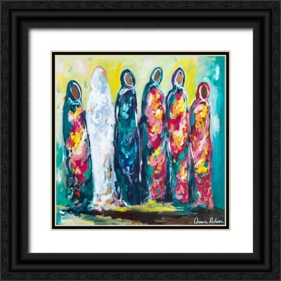 Rahim, Amira 15x15 Black Ornate Wood Framed with Double Matting Museum Art Print Titled - The Wedding