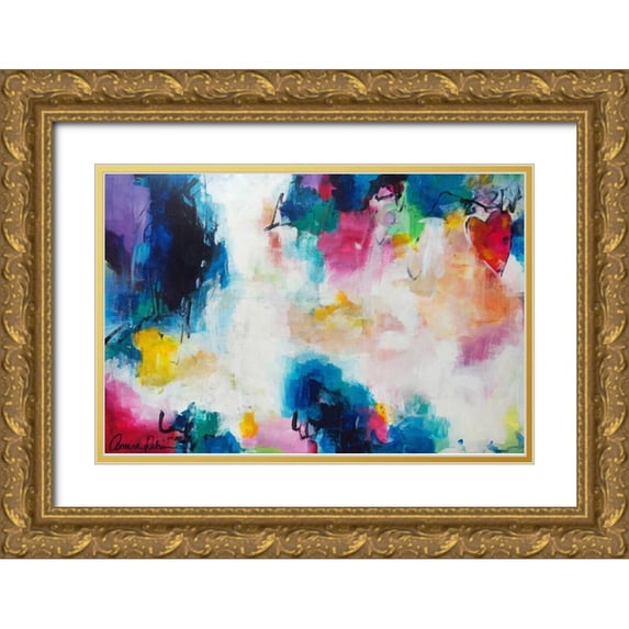 Rahim, Amira 24x17 Gold Ornate Wood Framed with Double Matting Museum Art Print Titled - Heart of the Matter