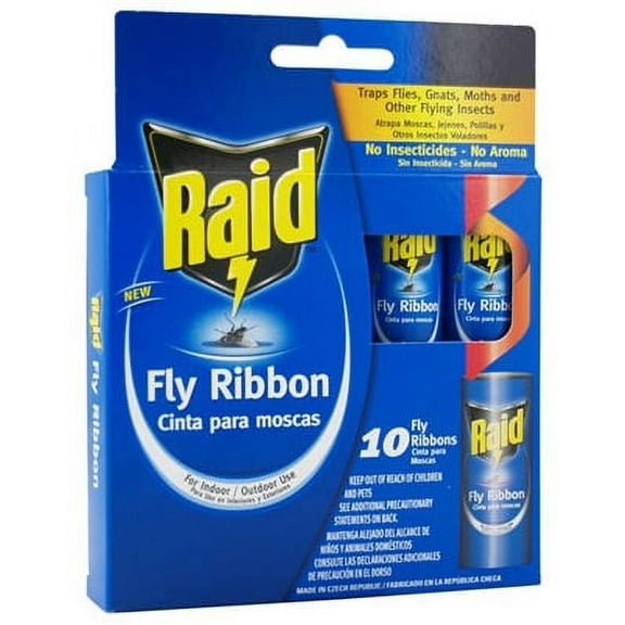 Raid 10 Count Fly Ribbon Catches Over 100 Flies Per Ribbon Catches & K, Each