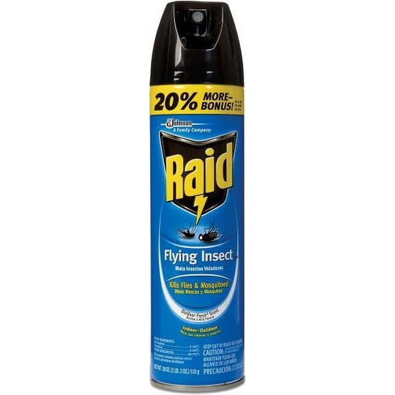 Raid 81666 18 oz Can of Flying Insect Mosquito Fly Killer Aerosol Spray