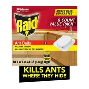 Raid Ant Baits III, Indoor Ant Insect Killer Traps, 0.24 oz, 8 ct