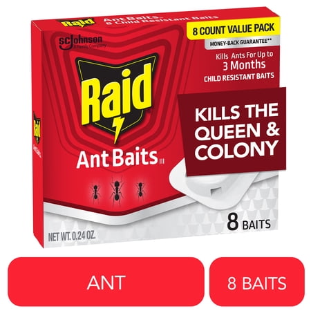 Raid Ant Baits III, Indoor Ant Insect Killer Traps, 8 Count