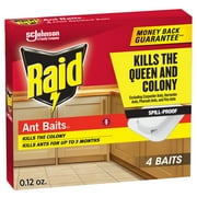 Raid Ant Baits Indoor Ant Insect Killer Traps, 0.12oz, 4 Count