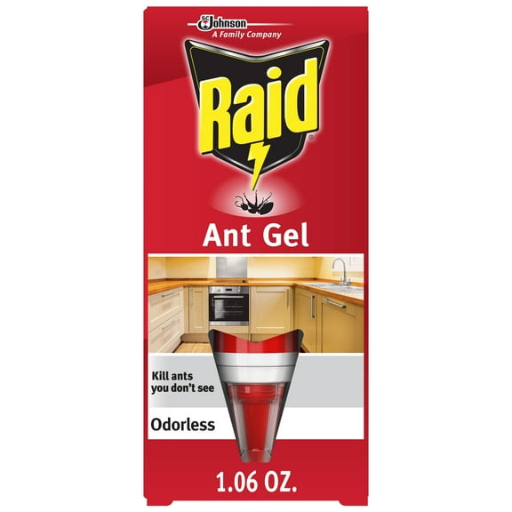 Raid Ant Gel, Colony Killer Gel Ant Baits Continue Killing for up to 1 Month, 1.06 oz